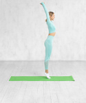 Коврик для йоги и фитнеса Starfit FM-101, PVC, 173x61x0,5 см, зеленый