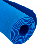 БЕЗ УПАКОВКИ Коврик для йоги и фитнеса Starfit FM-201, TPE, 173x61x0,6 см, синий/темно-синий