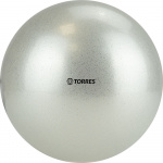 Мяч для художественной гимнастики однотонный TORRES AGP-15-07, диаметр 15см., жемчужный с блестками