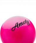 Мяч для художественной гимнастики Amely AGB-101, 19 см, розовый