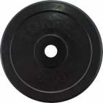 Диск обрезиненный TORRES PL50705, вес 5кг., диаметр 25мм.