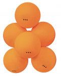 Мячи для настольного тенниса Атеми Atemi 3*, пластик, 40+, оранж., 6 шт., ATB301