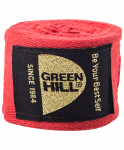Бинт боксерский Green Hill BC-6235c, 3,5м, х/б, красный