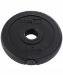 Диск пластиковый BASEFIT BB-203 0,5 кг, d=26 мм, черный