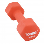 Гантель TORRES PL55014, вес 4 кг, 1 шт