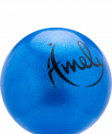 Мяч для художественной гимнастики Amely AGB-303 15 см, синий, с насыщенными блестками