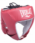 Шлем открытый Everlast USA Boxing 610400U, L, кожа, красный