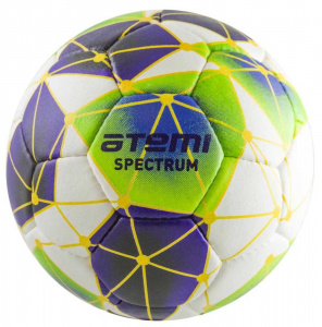Мяч футбольный Atemi SPECTRUM, микрофибра, бел/син/зел, р.5, р/ш, окруж 68-70 ― купить в Москве. Цена, фото, описание, продажа, отзывы. Выбрать, заказать с доставкой. | Интернет-магазин SPORTAVA.RU