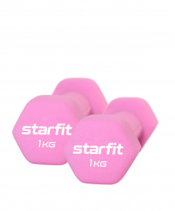 Гантель неопреновая Starfit DB-201 1 кг, розовый пастель, пара ― купить в Москве. Цена, фото, описание, продажа, отзывы. Выбрать, заказать с доставкой. | Интернет-магазин SPORTAVA.RU