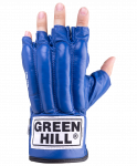 Перчатки снарядные Green Hill ROYAL CMR-2076, шингарты, кожа, синие