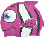 Шапочка для плавания силиконовая Dobest "Рыбка" YS (розовая)