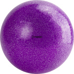 Мяч для художественной гимнастики однотонный TORRES AGP-19-07, диаметр 19см., фиолетовый с блестками