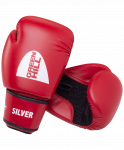 Перчатки боксерские Green Hill SILVER BGS-2039, 10oz, к/з, красный