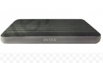 Матрас надувной Intex флок. 64763 DURA-BEAM DOWNY AIRBED, 152х203х25см, встроенный ножной насос