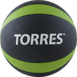 Медбол TORRES AL00224, 4кг., черно-зелено-белый