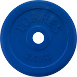Диск обрезиненный TORRES PL50392, вес 2,5кг., диаметр 25мм.