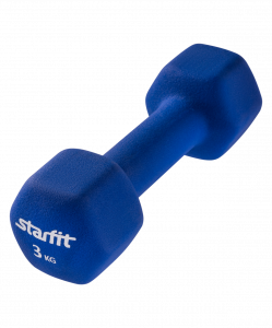 Гантель неопреновая Starfit DB-201 3 кг, синий ― купить в Москве. Цена, фото, описание, продажа, отзывы. Выбрать, заказать с доставкой. | Интернет-магазин SPORTAVA.RU