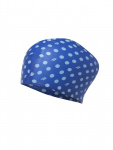 Шапочка для плавания Atemi long hair cap Point blue, силикон, Цвет: принт, TLH1PBE