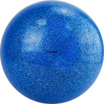 Мяч для художественной гимнастики однотонный TORRES AGP-15-01, диаметр 15см., синий с блестками