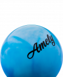 Мяч для художественной гимнастики Amely AGB-101, 19 см, синий/белый
