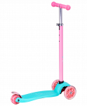 Самокат Ridex 3-колесный Snappy 3D, 120/80 мм, мятный/розовый