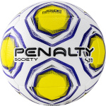 Мяч футбольный PENALTY BOLA SOCIETY S11 R2 XXI 5213081463-U, размер 5, бело-желто-синий (5)