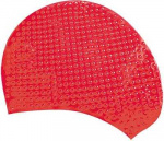 Шапочка для плавания Atemi, силикон (бабл), красная, BS40