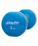 Гантель виниловая Starfit DB-101 3 кг, синий