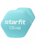 УЦЕНКА Гантель неопреновая Starfit DB-201 1,5 кг, мятный