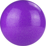 Мяч для художественной гимнастики однотонный TORRES AGP-19-09, диаметр 19см., лиловый с блестками