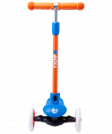 Самокат Ridex 3-колесный Hero, 120/80 мм, синий/оранжевый