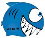 Шапочка для плавания Атеми, силикон Atemi (дет.), рыбка-, голубая, FC205