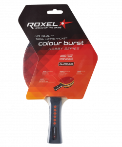 Ракетка для настольного тенниса Roxel Hobby Colour Burst, коническая ― купить в Москве. Цена, фото, описание, продажа, отзывы. Выбрать, заказать с доставкой. | Интернет-магазин SPORTAVA.RU