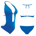 Купальник женский для пляжа, слитный, синий, Atemi LW9-J