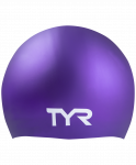 Шапочка для плавания TYR Long Hair Wrinkle-Free Silicone Cap, силикон, LCSL/510, фиолетовый