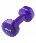 Гантель виниловая Starfit DB-101 5 кг, фиолетовый