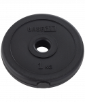 Диск пластиковый BASEFIT BB-203 d=26 мм, черный, 1 кг