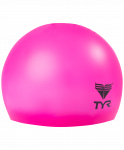 Шапочка для плавания TYR Wrinkle Free Junior Silicone Cap, силикон, LCSJR/693, розовый