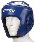 Шлем боксерский, натуральная кожа, цвет синий, Atemi LTB19701