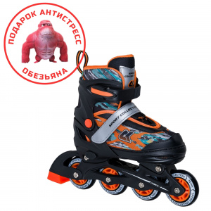 Раздвижные роликовые коньки Alpha Caprice CK-SK-P320-33 Orange (антистресс обезьяна в подарок) ― купить в Москве. Цена, фото, описание, продажа, отзывы. Выбрать, заказать с доставкой. | Интернет-магазин SPORTAVA.RU