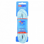 Шнурки для коньков BLUE SPORTS Texstyle Double Blue Line Waxed 1510MT-WH-305, длина 305см. (305см)