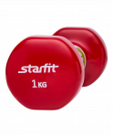 УЦЕНКА Гантель виниловая Starfit DB-101 1 кг, красная (1 шт.)