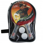 Набор для настольного тенниса Double Fish CK-307, 2 ракетки и 2 мяча в комплекте с сумкой-чехлом