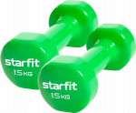 Гантель виниловая Starfit DB-101 1,5 кг, зеленый, 2 шт