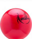 Мяч для художественной гимнастики Amely AGB-301 19 см, красный