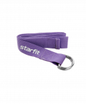 Ремень для йоги Starfit Core YB-100 180 см, хлопок, фиолетовый пастель