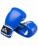 Перчатки боксерские KSA Wolf Blue, кожа, 8 oz