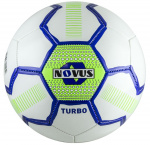 Мяч футбольный детский Novus TURBO, PVC бел/син/салат., р.5, м/ш, 330-350г, окруж 68-71