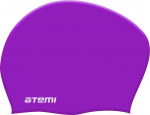 Шапочка для плавания ATEMI, силикон, д/длин.волос,фиолет, LC-07