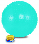 Мяч массажный Lite Weights 1865LW (65см, ножной насос, голубой)